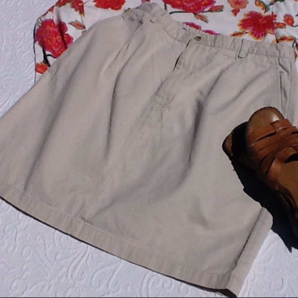 Land's End khaki skirt